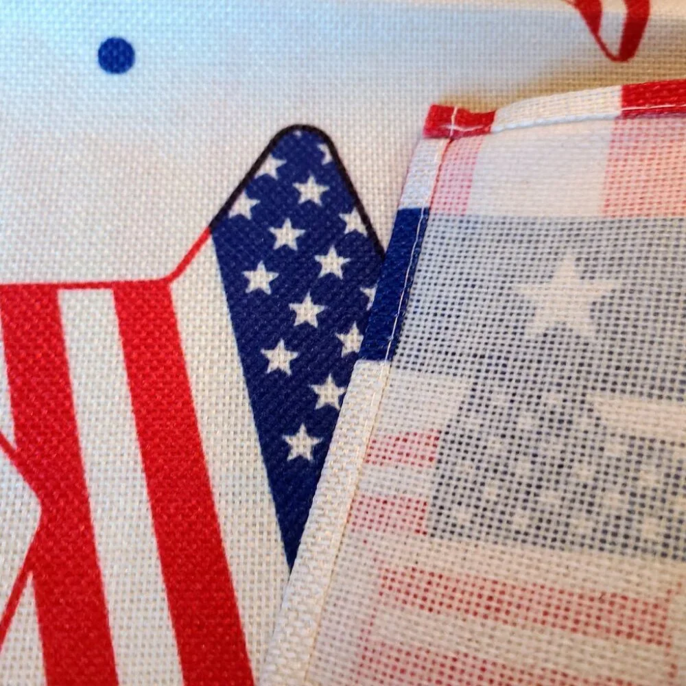 4th Of July Table Runner America Patriotic Decor Decoration Decorative Cloth